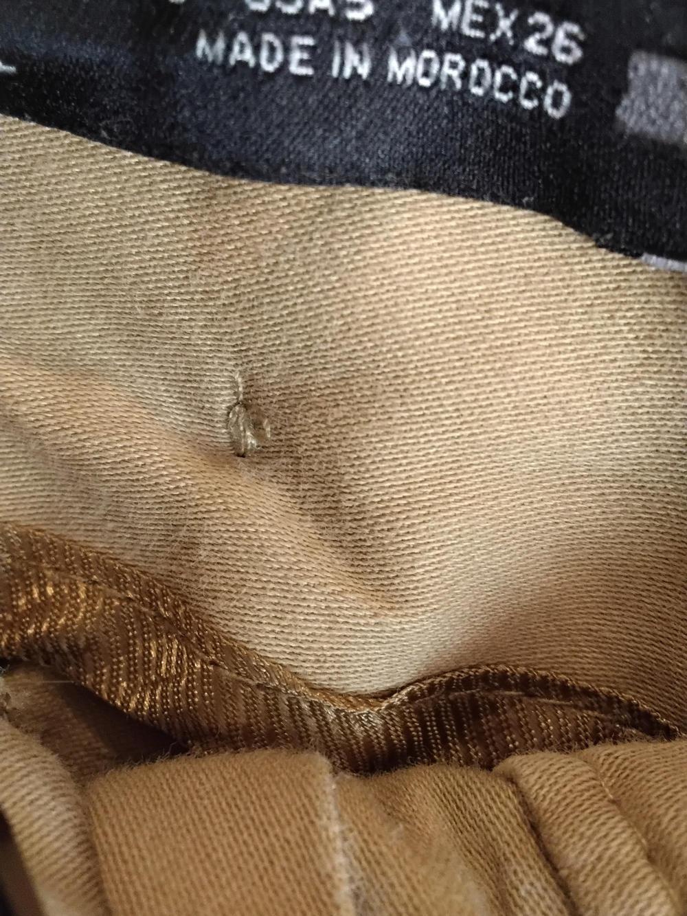 Zara Tan Lined Garment Interior - Picture 3 of 3
